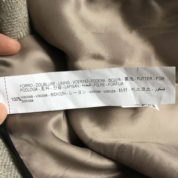 NWT ZARA WOMEN'S LINEN WOOL BLEND COAT SZ XXL Grey Plus Size - Picture 11 of 11